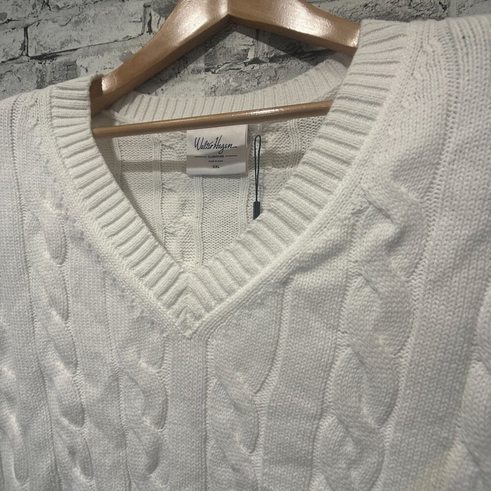 NWT Walter Hagen Women's Clubhouse Sweater Vest Size XXL (WGH11516) White - Picture 5 of 15